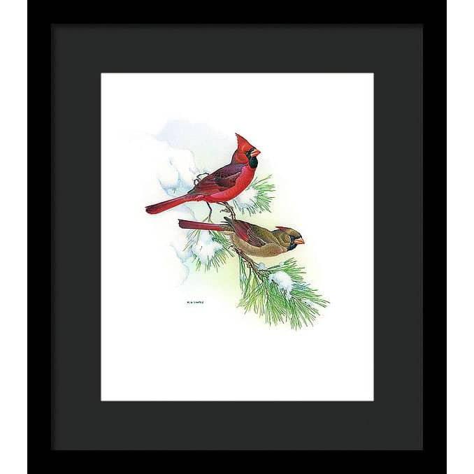Cardinals - Framed Print | Artwork by Glen Loates