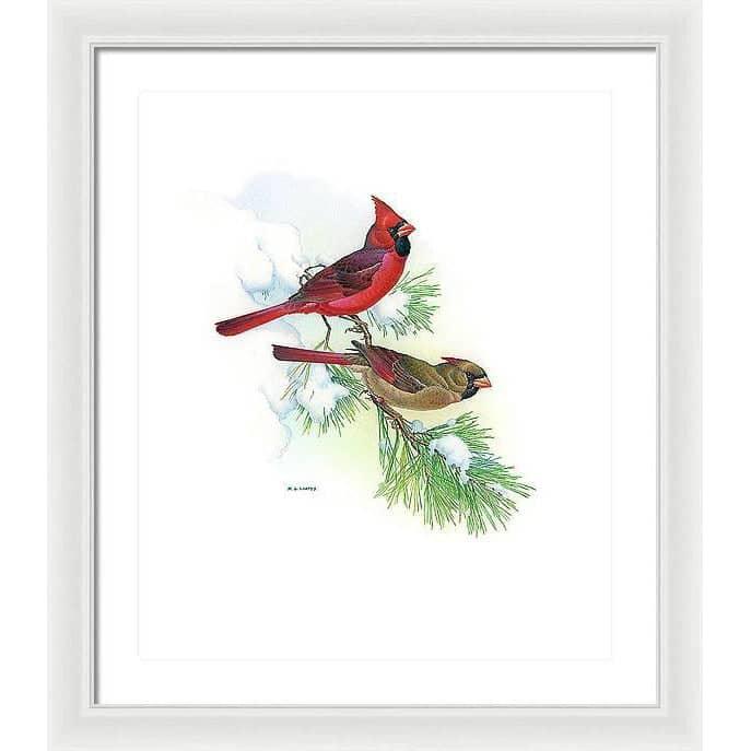Cardinals - Framed Print | Artwork by Glen Loates
