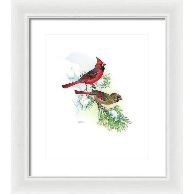 Cardinals - Framed Print | Artwork by Glen Loates