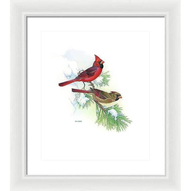 Cardinals - Framed Print | Artwork by Glen Loates