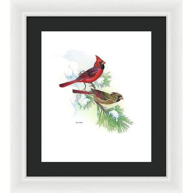 Cardinals - Framed Print | Artwork by Glen Loates