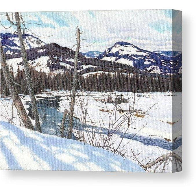 Snow-covered Landscape - Canvas Print | Artwork by Glen Loates