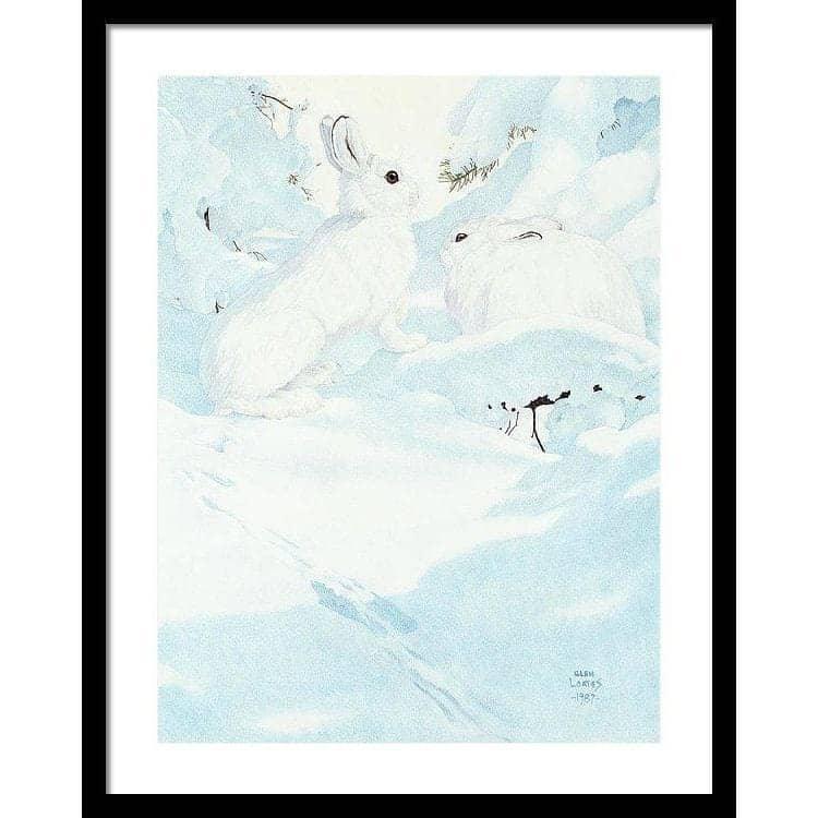 Snowshoe Hare - Framed Print | Artwork by Glen Loates