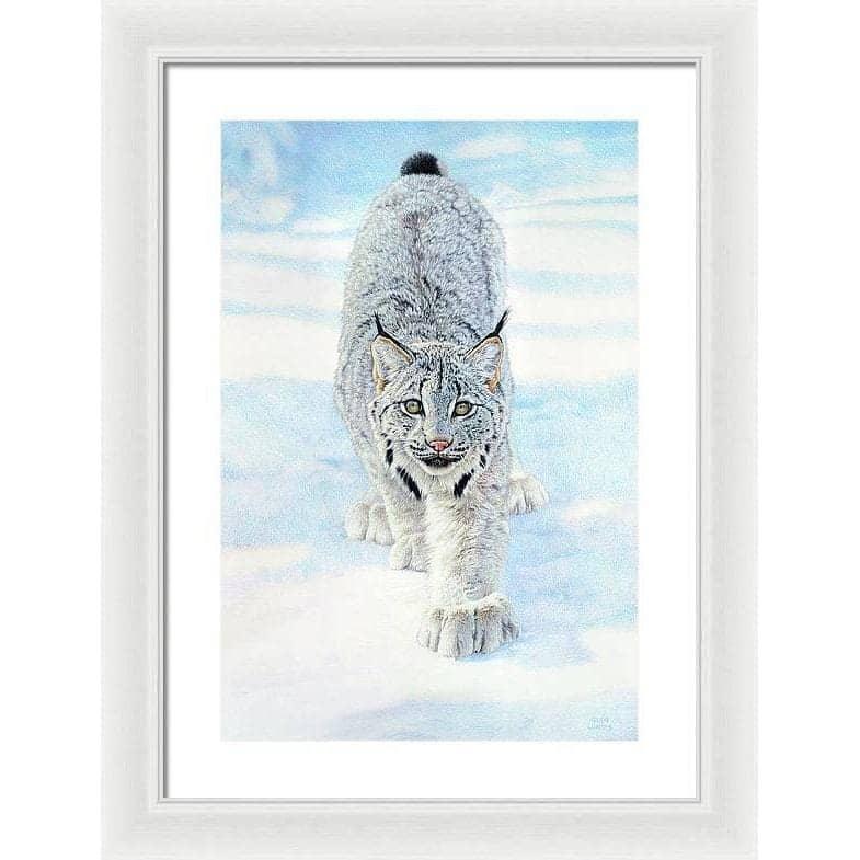 Stalking Lynx - Framed Print | Artwork by Glen Loates