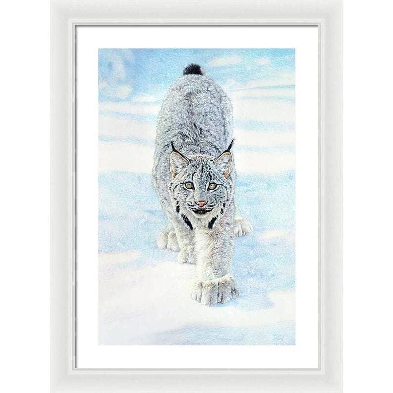 Stalking Lynx - Framed Print | Artwork by Glen Loates
