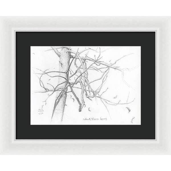 Wind Blown Leaves - Framed Print | Artwork by Glen Loates
