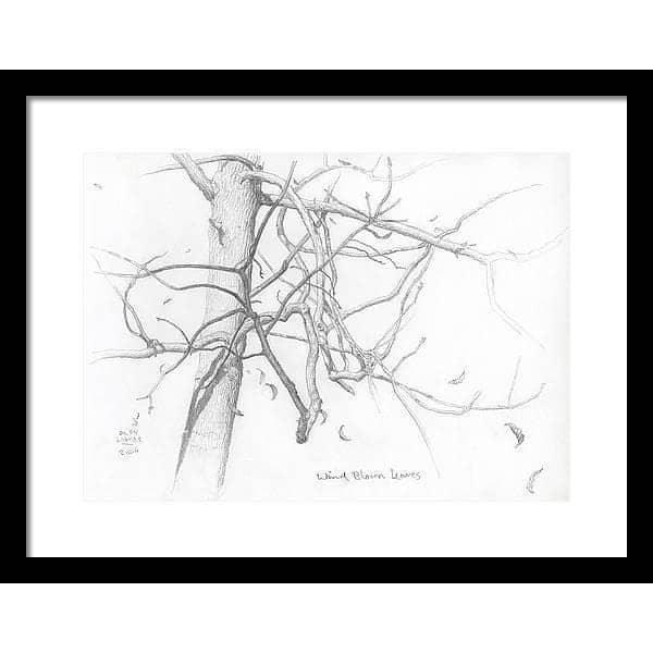 Wind Blown Leaves - Framed Print | Artwork by Glen Loates