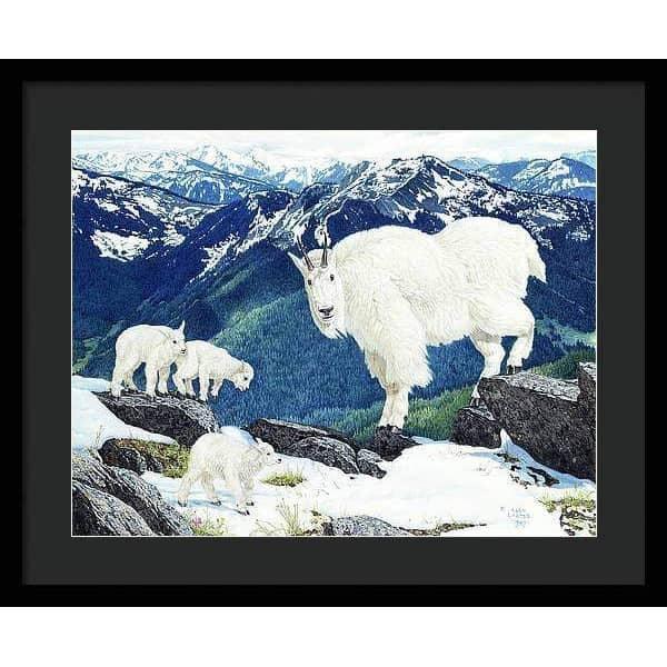 Mountain Goats and Kids - Framed Print | Artwork by Glen Loates