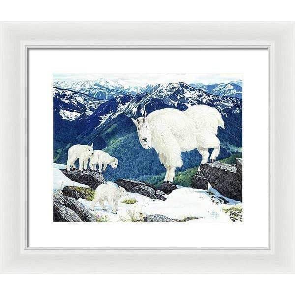 Mountain Goats and Kids - Framed Print | Artwork by Glen Loates