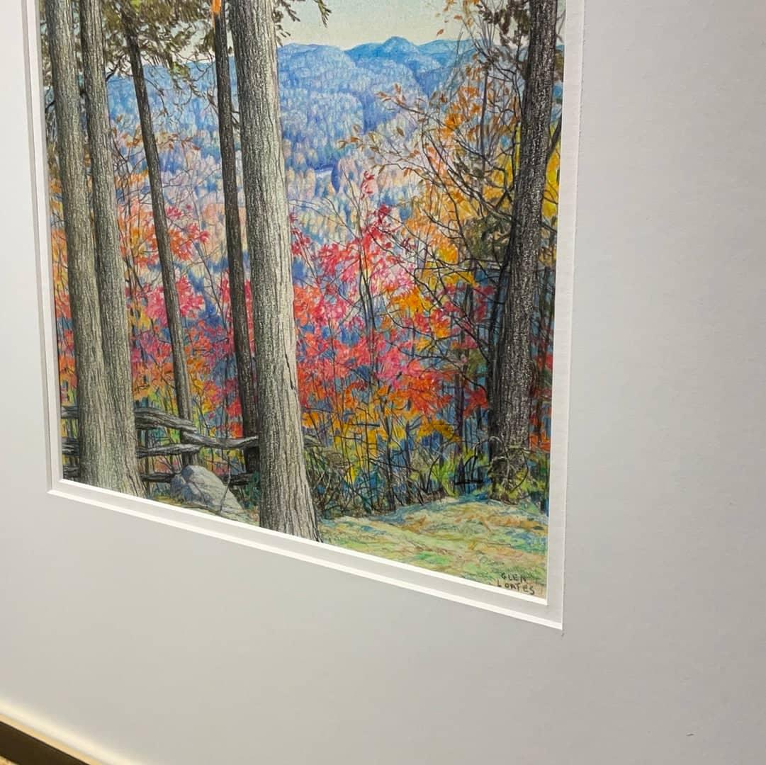 Autumn trees at Hawkly Valley | Artwork by Glen Loates
