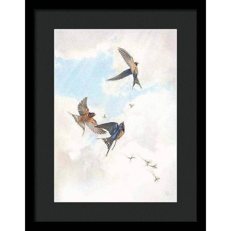 Barn Swallows - Framed Print | Artwork by Glen Loates