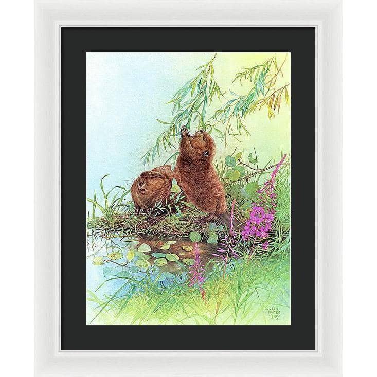 Beavers - Framed Print | Artwork by Glen Loates