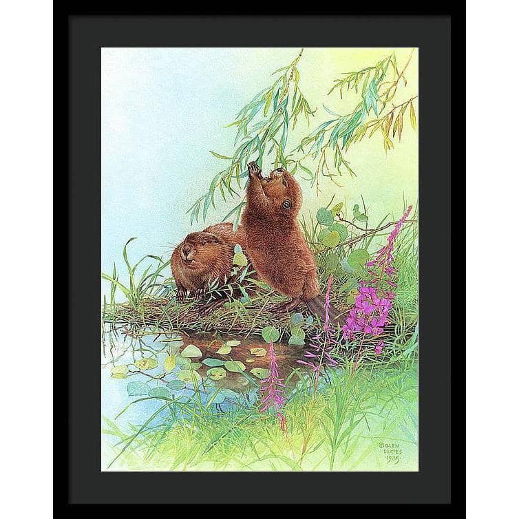 Beavers - Framed Print | Artwork by Glen Loates
