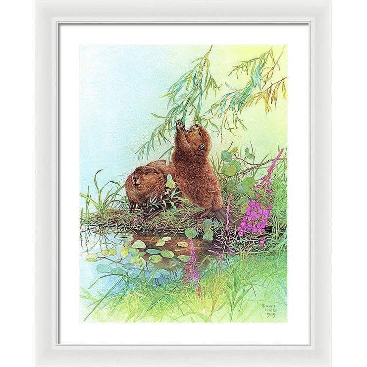Beavers - Framed Print | Artwork by Glen Loates