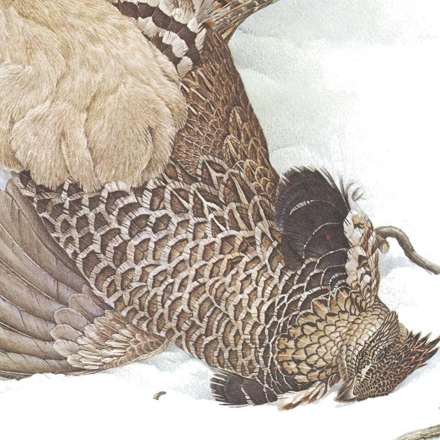 Canada Lynx with Ruffed Grouse - Canvas Print | Artwork by Glen Loates