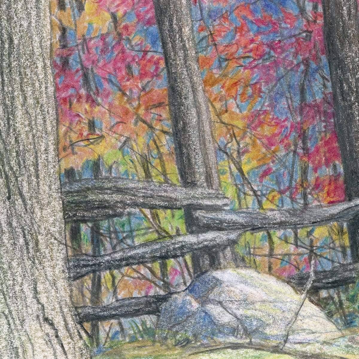 Hockley Valley Rock - Framed Print | Artwork by Glen Loates