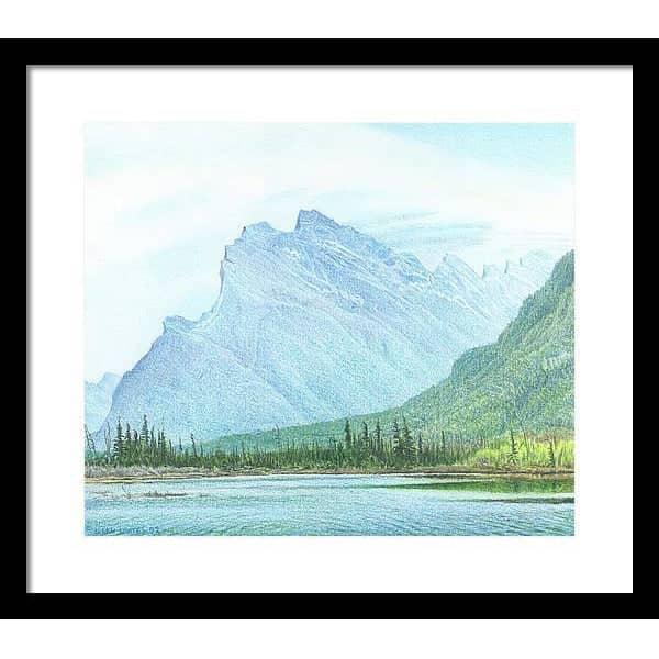Mount Rundle and Vermilion Lake Banff - Framed Print | Artwork by Glen Loates