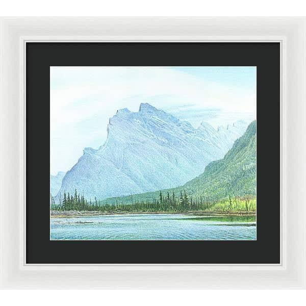 Mount Rundle and Vermilion Lake Banff - Framed Print | Artwork by Glen Loates