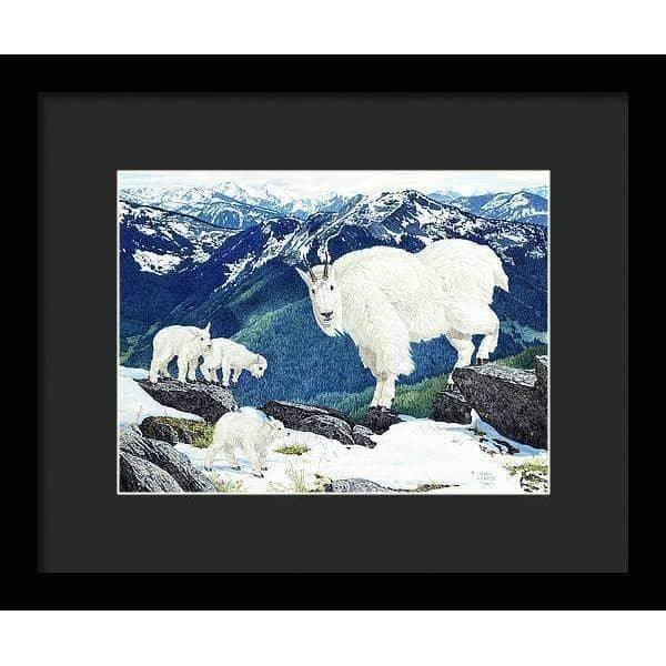 Mountain Goats and Kids - Framed Print | Artwork by Glen Loates