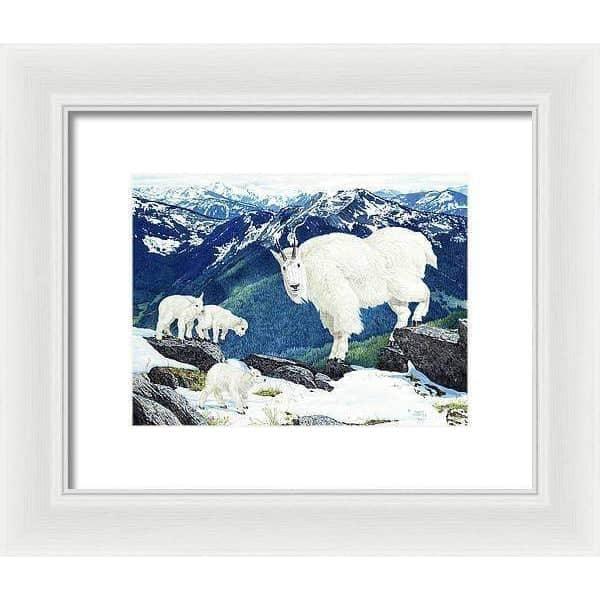 Mountain Goats and Kids - Framed Print | Artwork by Glen Loates