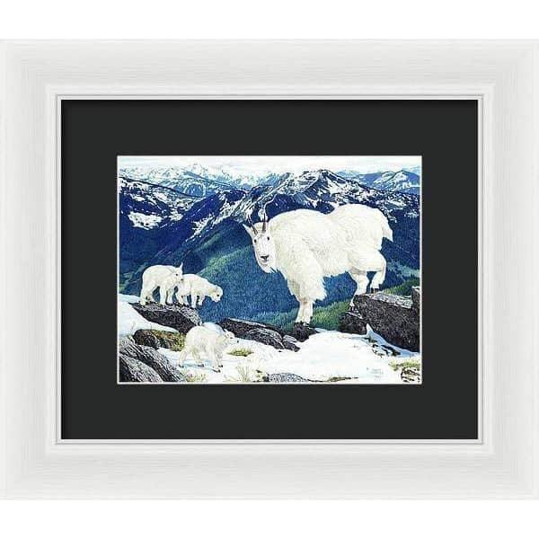 Mountain Goats and Kids - Framed Print | Artwork by Glen Loates