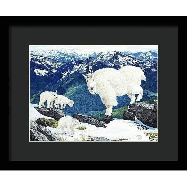 Mountain Goats and Kids - Framed Print | Artwork by Glen Loates