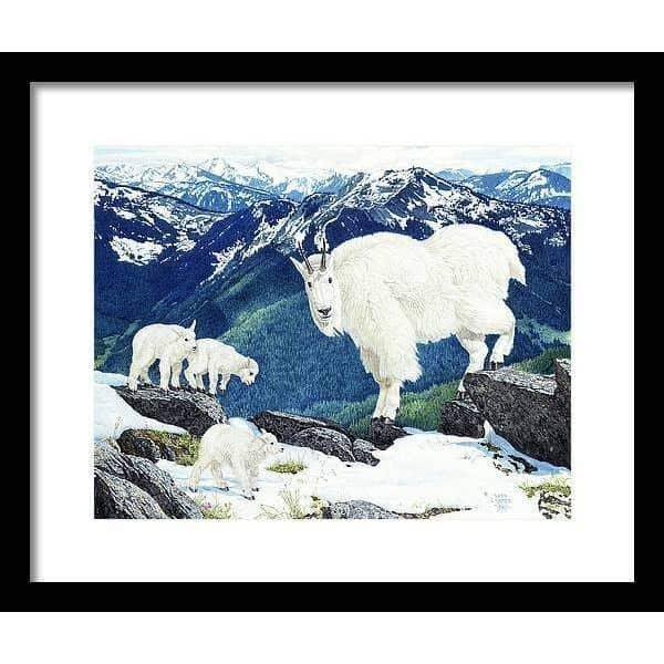 Mountain Goats and Kids - Framed Print | Artwork by Glen Loates