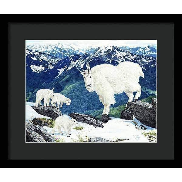 Mountain Goats and Kids - Framed Print | Artwork by Glen Loates