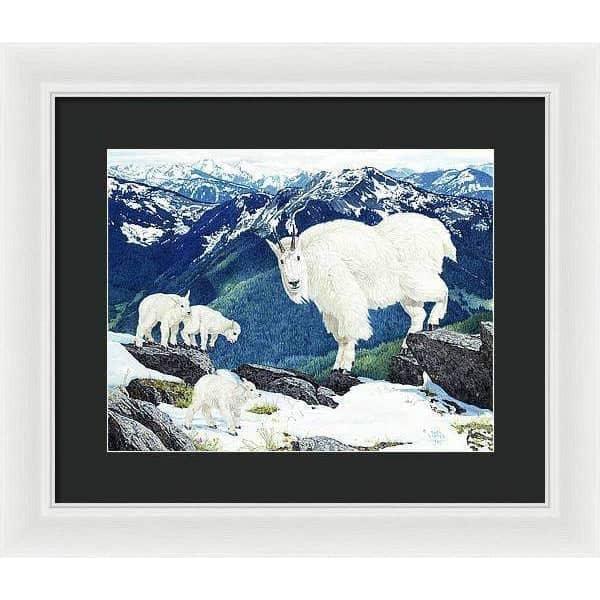 Mountain Goats and Kids - Framed Print | Artwork by Glen Loates