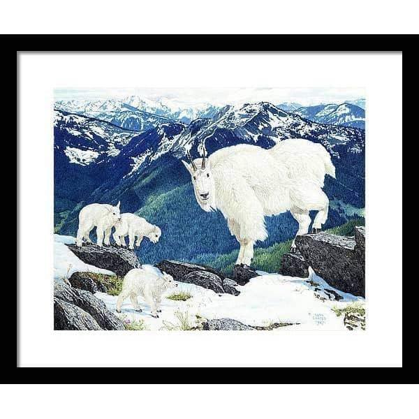 Mountain Goats and Kids - Framed Print | Artwork by Glen Loates