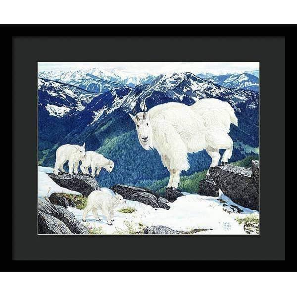 Mountain Goats and Kids - Framed Print | Artwork by Glen Loates