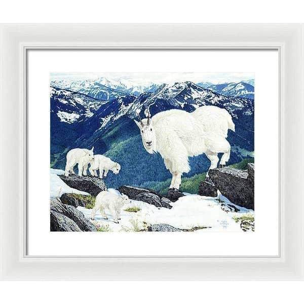 Mountain Goats and Kids - Framed Print | Artwork by Glen Loates