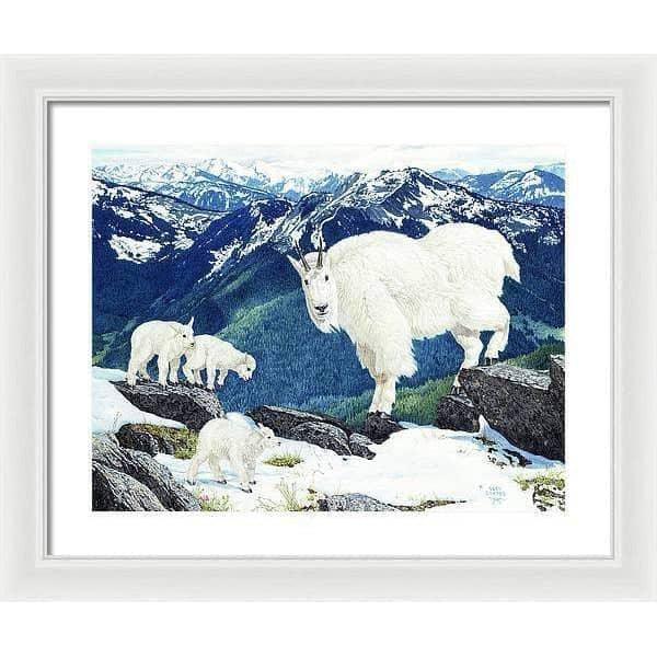 Mountain Goats and Kids - Framed Print | Artwork by Glen Loates