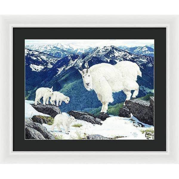Mountain Goats and Kids - Framed Print | Artwork by Glen Loates