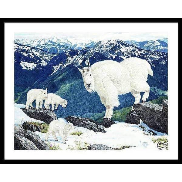 Mountain Goats and Kids - Framed Print | Artwork by Glen Loates