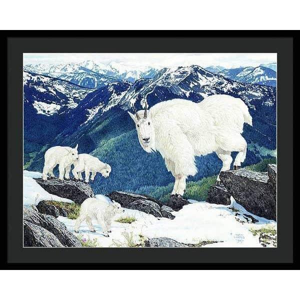 Mountain Goats and Kids - Framed Print | Artwork by Glen Loates