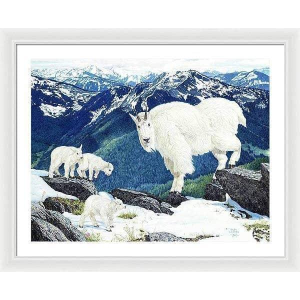 Mountain Goats and Kids - Framed Print | Artwork by Glen Loates