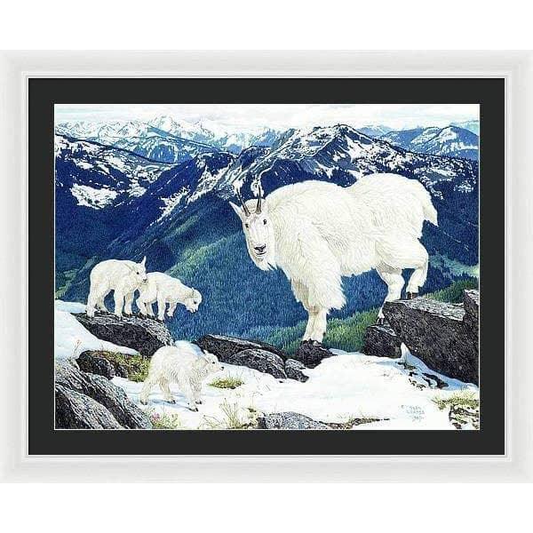 Mountain Goats and Kids - Framed Print | Artwork by Glen Loates