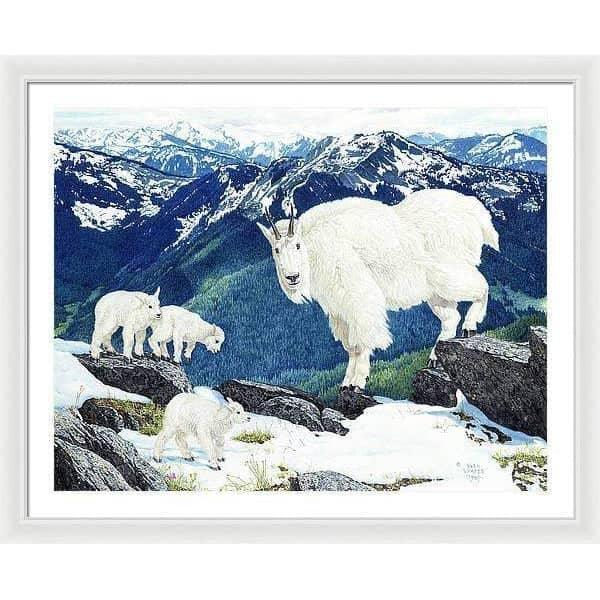 Mountain Goats and Kids - Framed Print | Artwork by Glen Loates