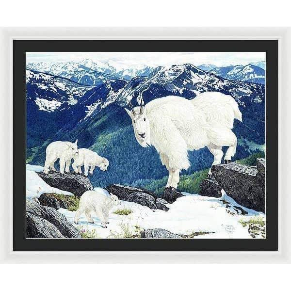Mountain Goats and Kids - Framed Print | Artwork by Glen Loates