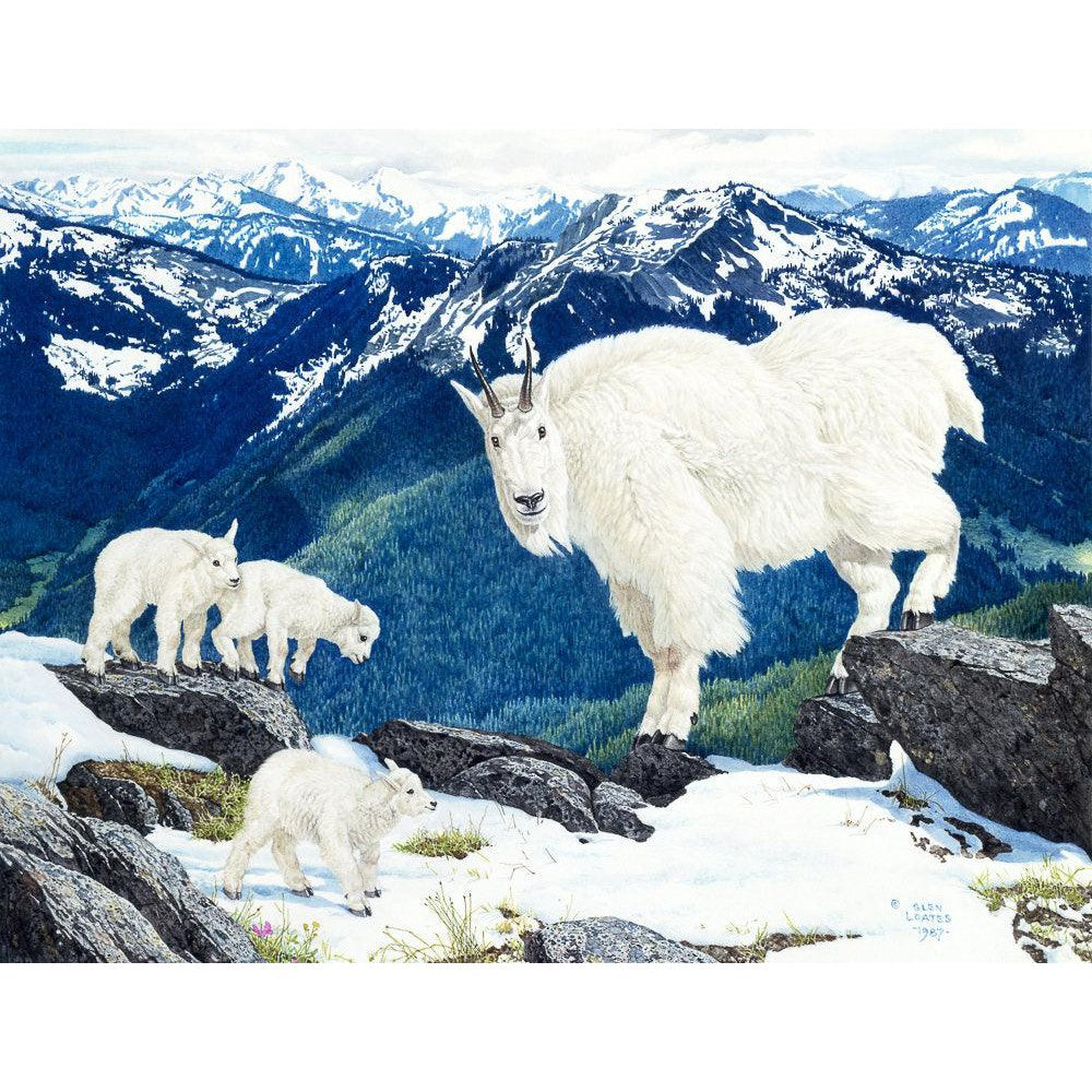 Mountain Goats and Kids - Framed Print | Artwork by Glen Loates