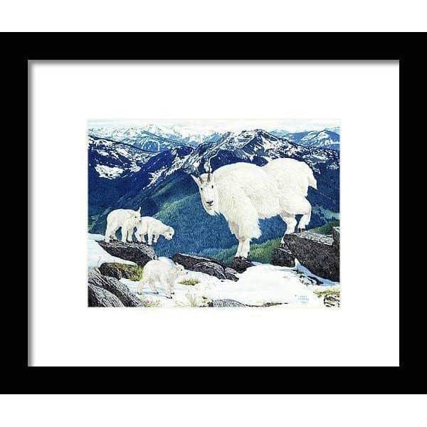 Mountain Goats and Kids - Framed Print | Artwork by Glen Loates
