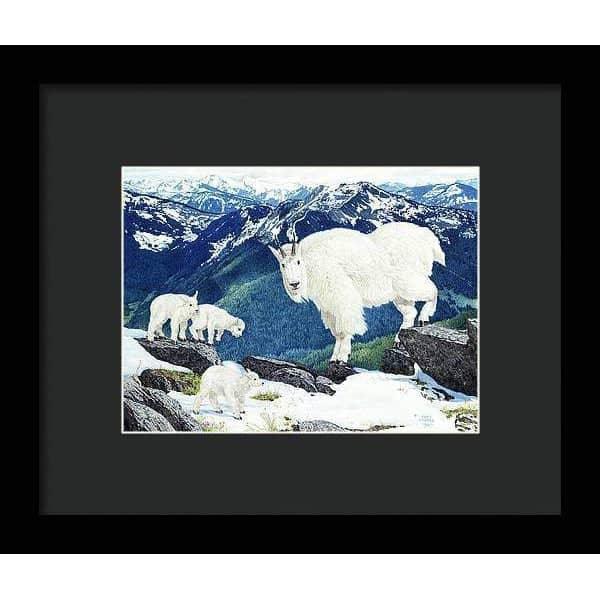 Mountain Goats and Kids - Framed Print | Artwork by Glen Loates