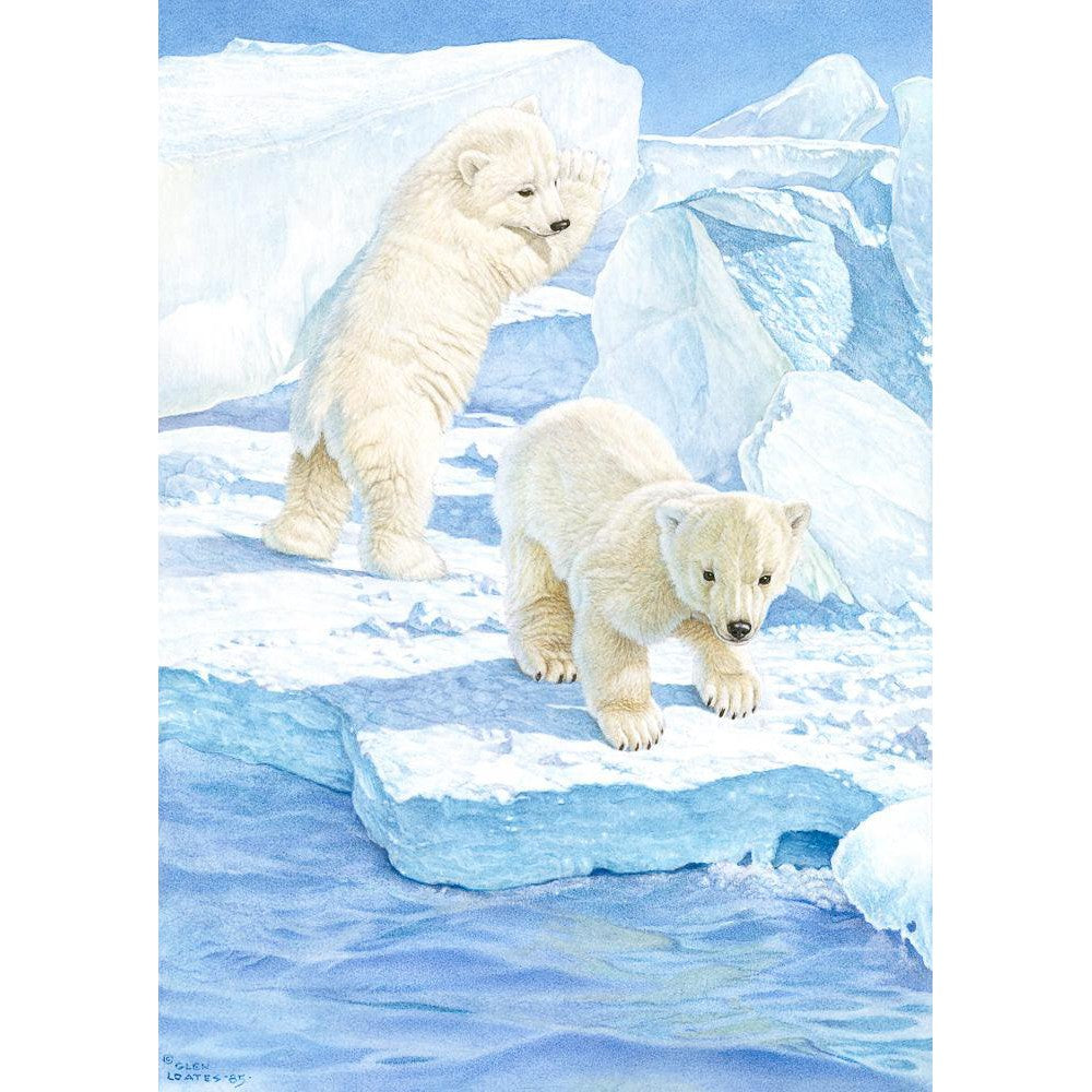 Polar Bear Cubs - Art Print | Artwork by Glen Loates