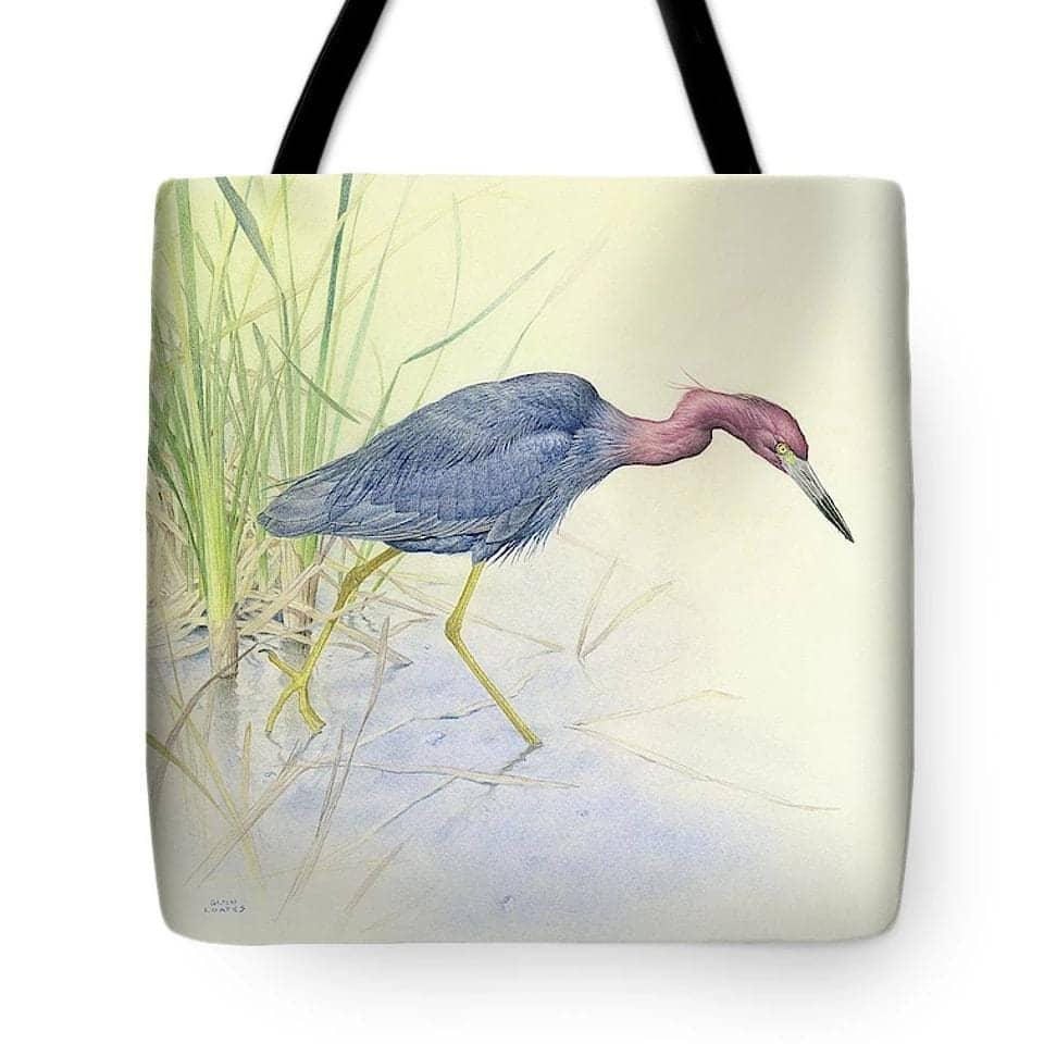 Purple Heron - Tote Bag | Artwork by Glen Loates