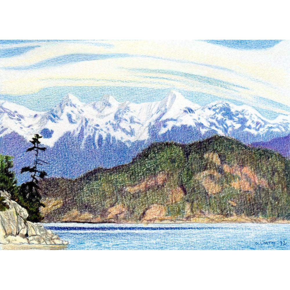 Snow Capped Mountains in British Columbia - Art Print | Artwork by Glen Loates
