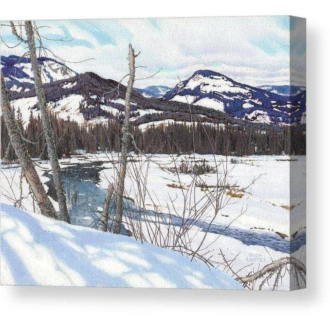 Snow-covered Landscape - Canvas Print | Artwork by Glen Loates