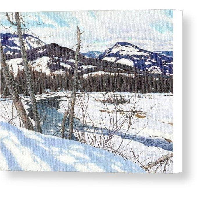 Snow-covered Landscape - Canvas Print | Artwork by Glen Loates