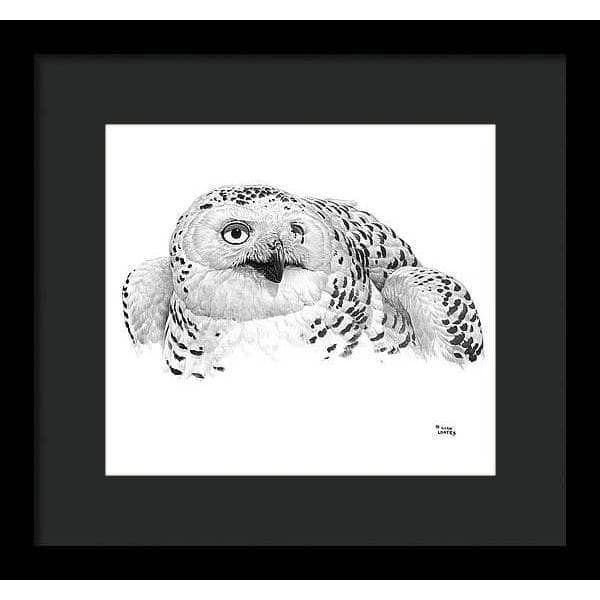 Snowy Owl Portrait - Framed Print | Artwork by Glen Loates