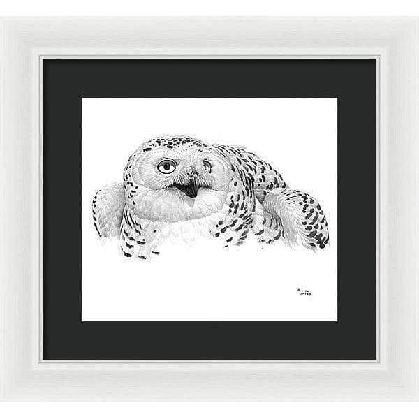 Snowy Owl Portrait - Framed Print | Artwork by Glen Loates